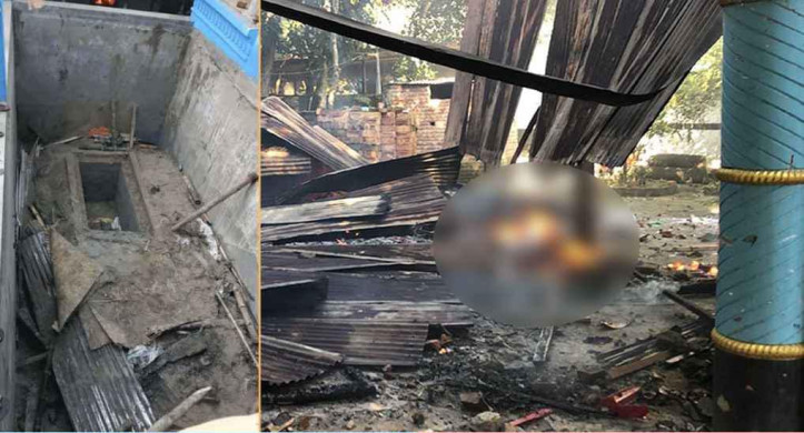 কথিত  ‘ইমাম মাহাদি’  নুরুল হকের মরদেহ তুলে পুড়িয়ে দিল বিক্ষুব্ধরা