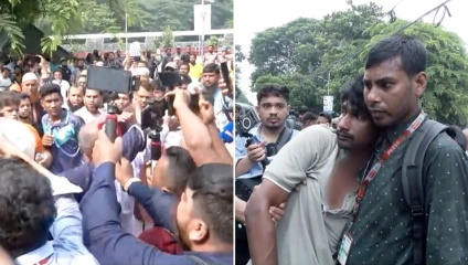 ধানমন্ডিতে জামায়াতের মিছিলে সাংবাদিকের ওপর হামলা