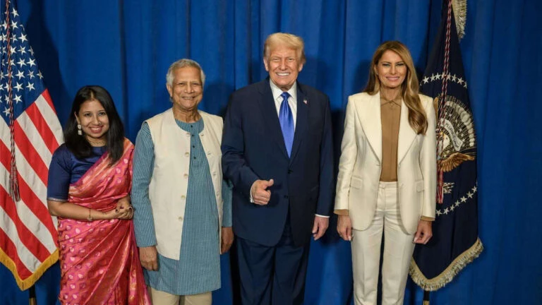 ট্রাম্প দম্পতির সঙ্গে ছবিতে প্রধান উপদেষ্টা ও তার মেয়ে