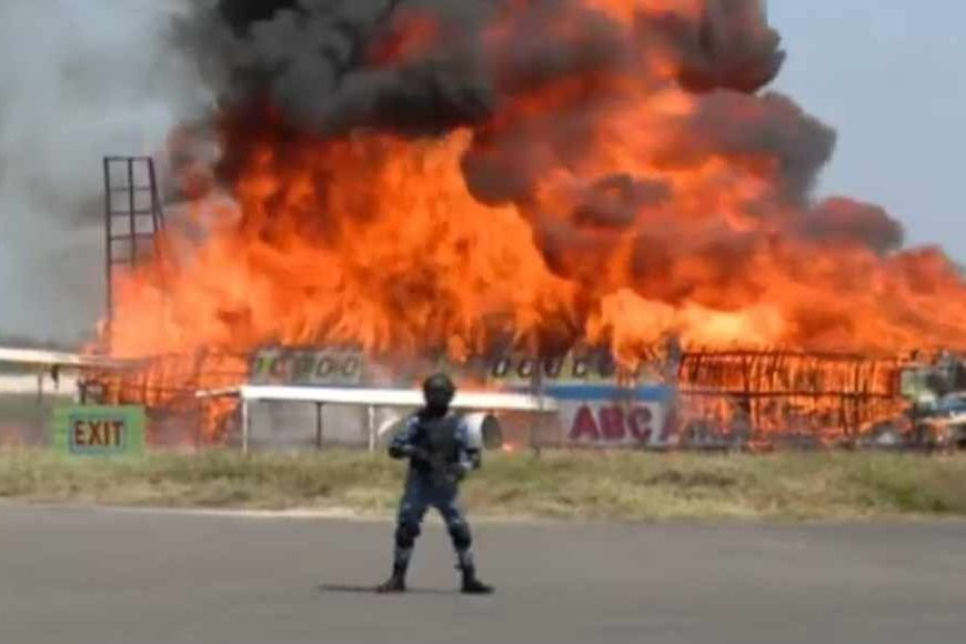 Fire extinguisher at Osmani Airport