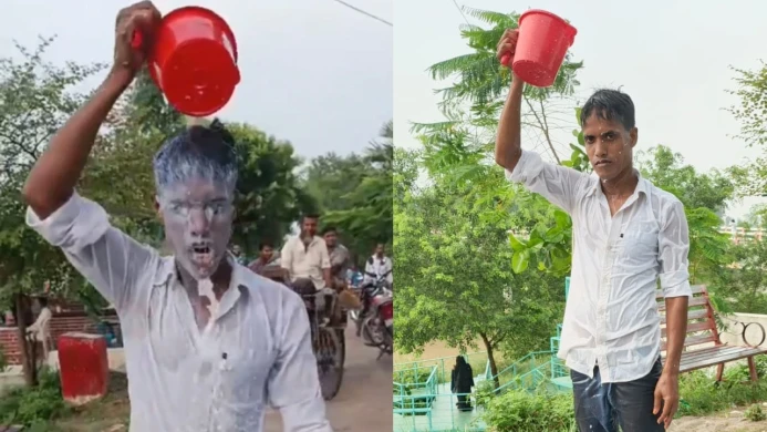 প্রেমে ব্যর্থ হয়ে দুধ দিয়ে গোসল, নতুন জীবনের ঘোষণা যুবকের