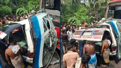 ফরিদপুরে বাস–অ্যাম্বুলেন্স মুখোমুখি সংঘর্ষে নিহত ৫