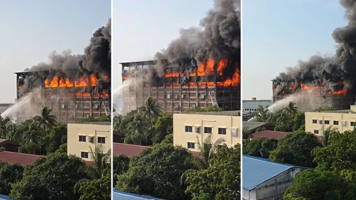 চট্টগ্রামে সিইপিজেডে ভয়াবহ আগুন, ফায়ার সার্ভিস ও সশস্ত্র বাহিনী কাজ করছে