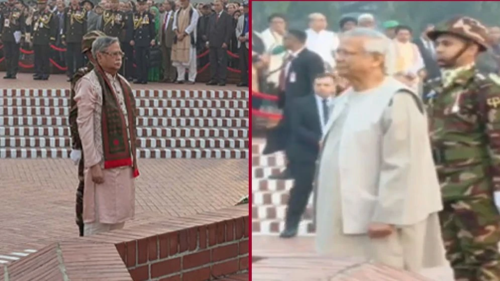 মহান বিজয় দিবসে জাতীয় স্মৃতিসৌধে রাষ্ট্রপতি ও প্রধান উপদেষ্টার শ্রদ্ধা