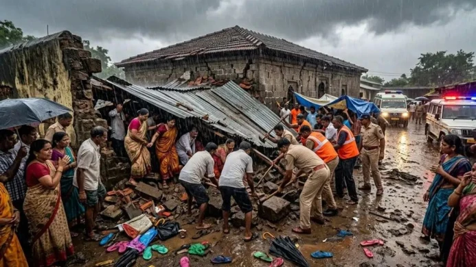 ভারতে মন্দিরের দেয়াল ধসে প্রাণ গেল ৬ জনের