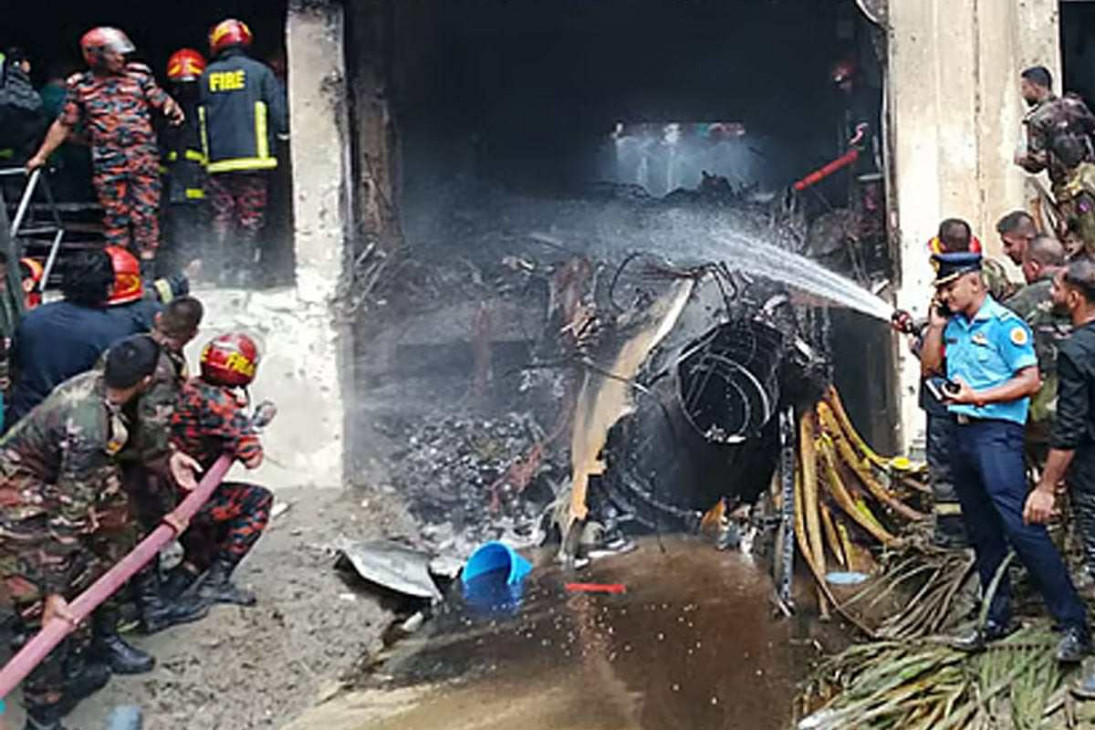 মাইলস্টোনে বিমান দুর্ঘটনায় মৃতের সংখ্যা বেড়ে ২৭, ৬ মরদেহের পরিচয় মিলেনি