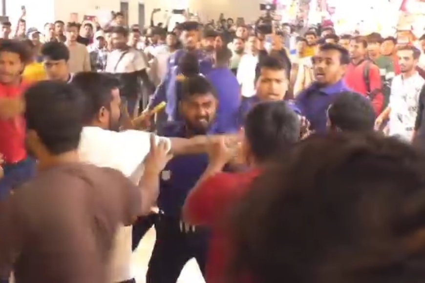 Consolidation of the buyer in the stall with a collision at the trade fair, injured 22