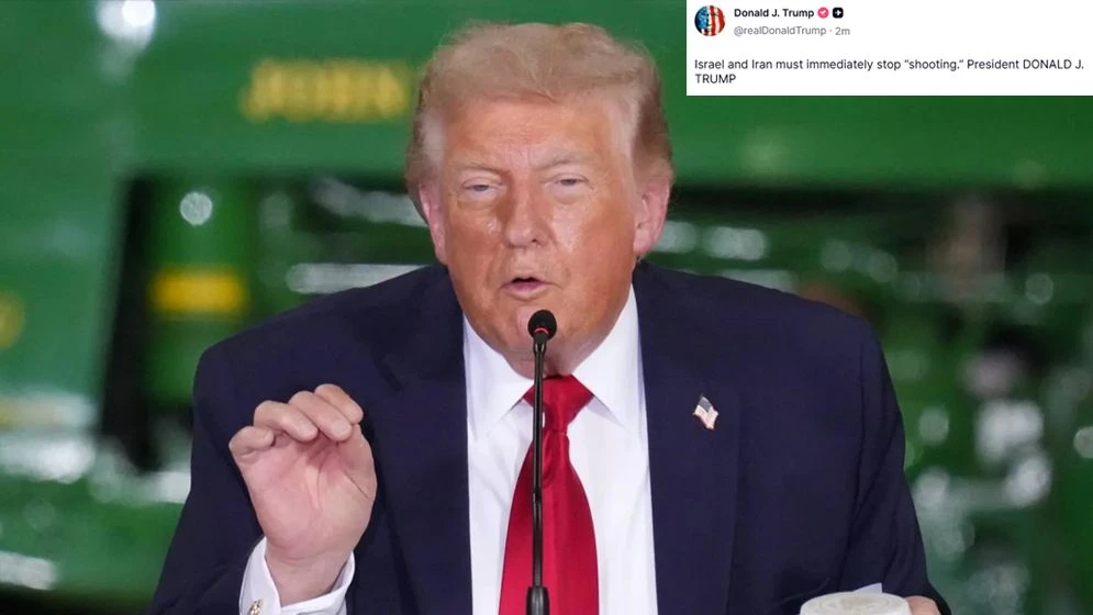 ইসরায়েল-ইরানকে অবিলম্বে হামলা বন্ধের আহ্বান ট্রাম্পের