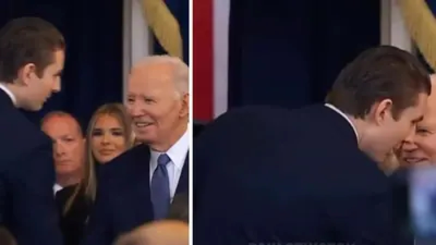 What did Barron say to Joe Biden during mysterious exchange at Trump’s inauguration? Lip reader claims to know