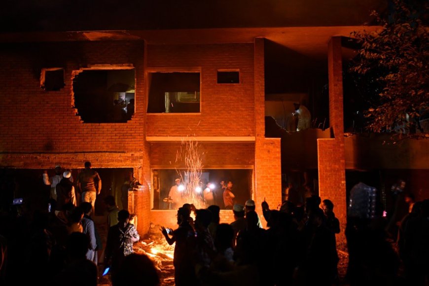 Protesters storm and destroy a family home of Bangladesh’s ousted Prime Minister Hasina