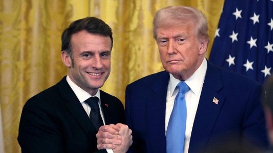 Peace must not mean surrendering Ukraine, Macron says alongside Trump