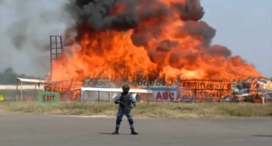 Fire extinguisher at Osmani Airport